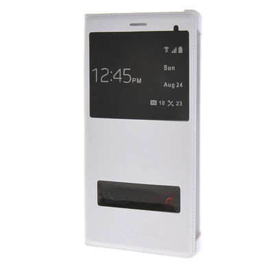 

MOONCASE тонкий кожаный флип сторона Кронштейн Окно чехол для Huawei Ascend P8 Max Уайт