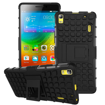 

MOONCASE Lenovo K3 Note шин Текстура Hybrid Kickstand PC + TPU Полное Прочный защитный 2 в 1 Чехол для Lenovo K3 Note [A7000] (5.5")