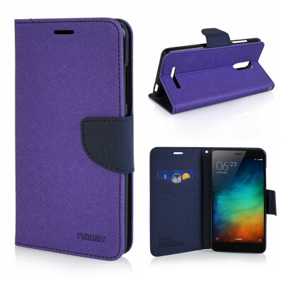 

MOONCASE Magnetic Button Flip Leather Wallet Card Slot Pouch Stand Back Case Cover for Xiaomi Redmi Note 3