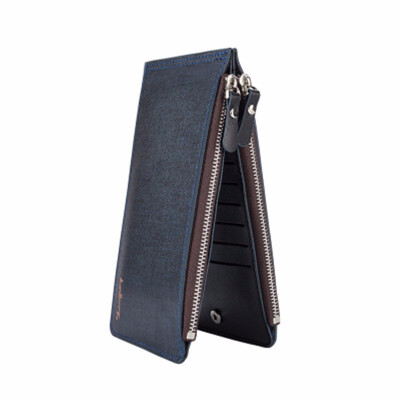 

Shozafia Mens Long Zipper Ultra thin Wallet