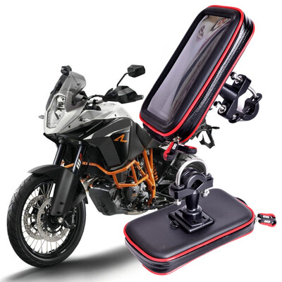 

Upgrade Waterproof Bag GPS Motorcycle Phone Holder Bag Bicycle Phone Holder Bike Handlebar Support Moto Mount Card slots
