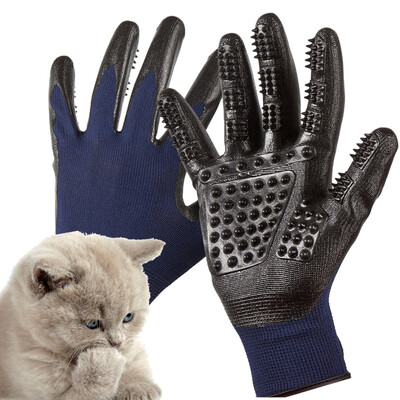 

HANHANLEYUAN pet brush cat hair comb cat gloves dog hair brush small&medium dogs&cats except floating hair cleaning five fingers massage bath gloves two loaded