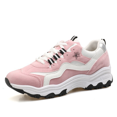 

2018 Winter Women Outdoor Sport Running Shoes Lace Up New Arrival Brand Sneakers Plus Size Anti Collision Suede Shoes Size 35-40