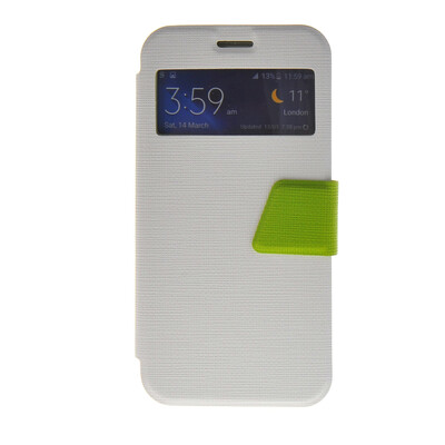

MOONCASE Ultra Slim Leather Side Flip Wallet Stand Pouch Case Cover for Samsung Galaxy S6 White