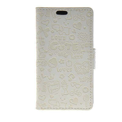 

MOONCASE Cute Little Witch Leather Side Flip Wallet Card Holder Stand Pouch ЧЕХОЛ ДЛЯ LG Joy H220 White
