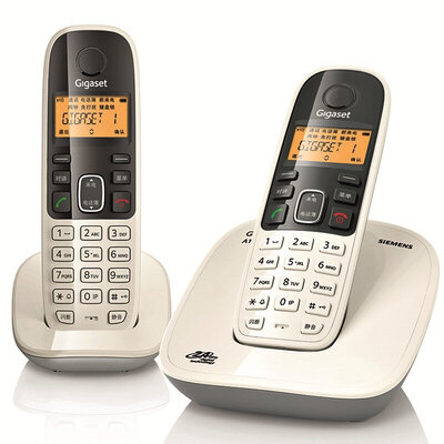 

Gigaet (Gigaset) оригинальный бренд Siemens A180 соответствует китайскому дисплею беспроводного телефона, перетащив один (белый слоновой кости)