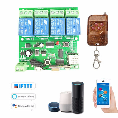 

Sonoff 433Mhz Smart Remote Control Wireless Switch Universal Module 4ch DC 5V 12V 32V Wifi Switch Timer Phone APP Remote Control S