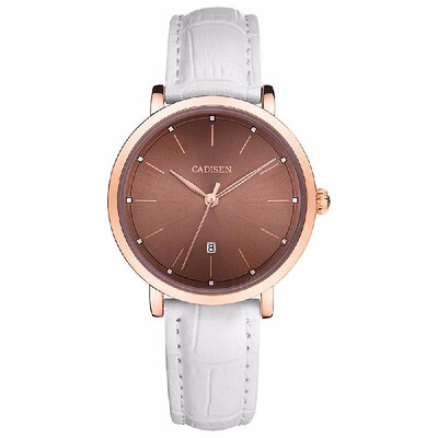 

Cadisen Fashion Women Watches Analog Quartz Luxury PU Leather Dress Calendar Wrist Watch Simple Causal Gift for Women