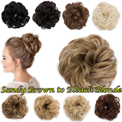 

10 Colors Fashion Women Hair Pieces Messy Hair Scrunchie Fake Hair Bun Extensions Wigs