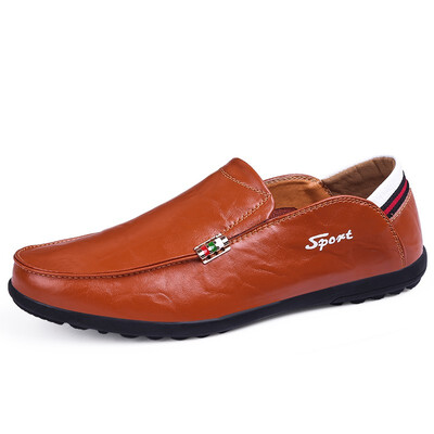 

2018 Genuine Leather Men Shoes Soft Casual Shoes Men Loafers Breathable Driving Shoes