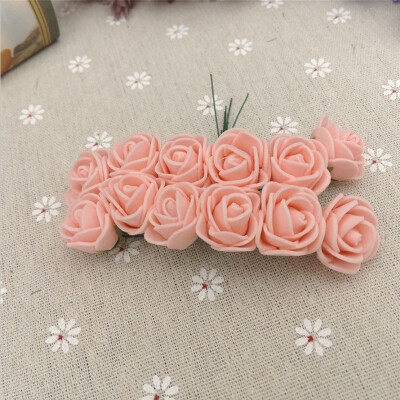 

50PCS lot 3cm Mini PE Foam Rose Artificial Flower Heads For Home Decorative Wreaths Supplies Wedding Party Dly Crafts Decoration