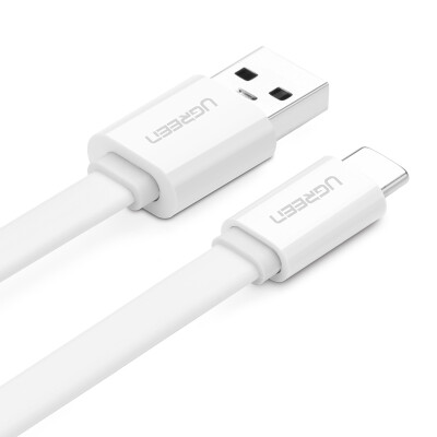 

Green Alliance Type-C Andrews data cable USB3.0 mobile phone charging line power cord support Huawei P9 / millet 5 / 4c / Meizu pro / music as 1 meter 10692 noodle line white