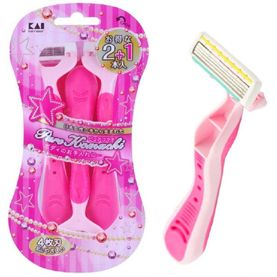 

KAI female four blade razor 3 put scraper armpits legs&other body multi-functional razor