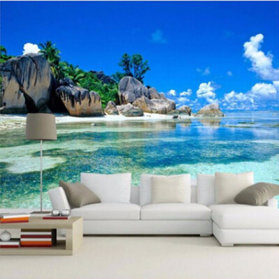 

Custom 3D Mural Wallpaper Canvas Bedroom Livig Room TV Sofa Backdrop Wall paper Ocean Sea Beach 3D Photo Wallpaper Home Decor