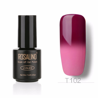 

ROSALIND Gel 1S Temperature Changing Nail Polish 7ml Soak off Nail Gel Polish Vernis Semi Permanent UV LED Glitter Nail Lacquer