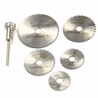 

WLXY 6PCS HSS Saw Blades Cutting Discs with Mandrel Set