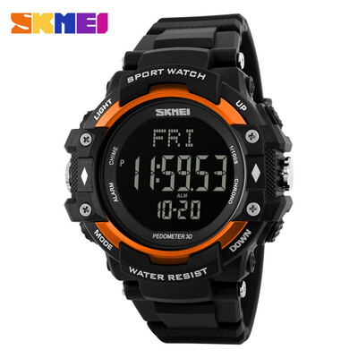 

SKMEI For men sports watch health 3D Pedometer Heart Rate Monitor Calorie Counter 50 m Waterproof Digital LED Wrist Watch 1180