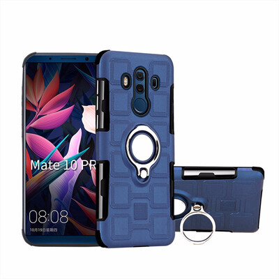 

SHS Phone Case For Huawei Mate 10 ProP9 Lite MiniMate Lite Pro Luxury Armor Ring Bracket Silicon TPU Lattice texture