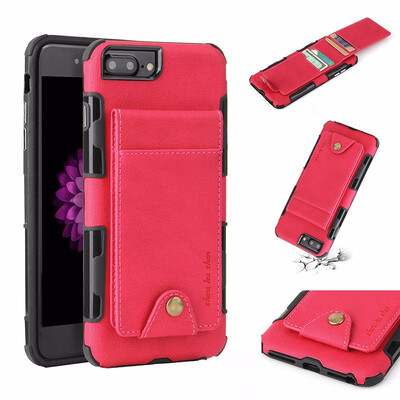 

SHS Phone Case For Iphone 6 Plus6s Plus7 Plus8 Plus Fashion Linen Clasp Card slot Multifunctional Wallet Full Cover
