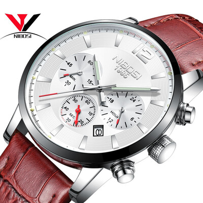 

NIBOSI Sport Watches for Men Waterproof Analog Quartz Mens Wristwatch Clock Man Montre Homme Big Men Watches Military Army Saat
