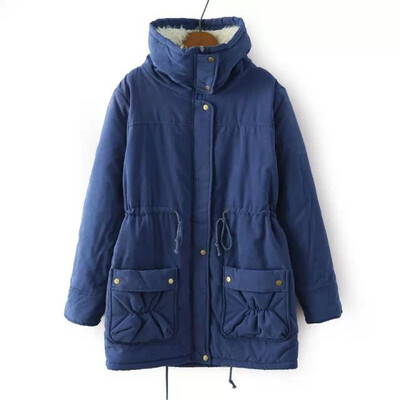 

High Quality Warm Korea Style Tooling Coat Thick Cashmere Padded Cotton Coat Jacket Women Parkas for Winter