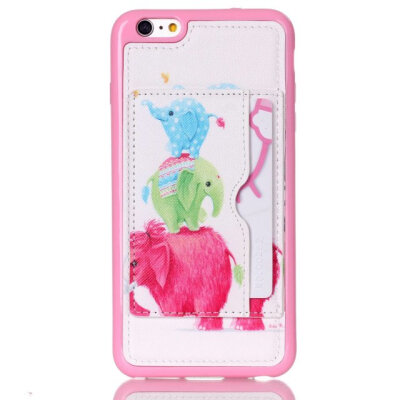 

MITI New Shockproof Cell Phone Protective Cover with Card Stand Soft PU Leather Hard Back Case For iPhone 6 Plus 5.5"