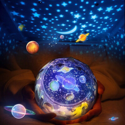 

Starry Sky Magic Star Moon Planet Rotating Projector Lamp LED Night Light Cosmos Universe Luminaria Baby Light For New Year Gift