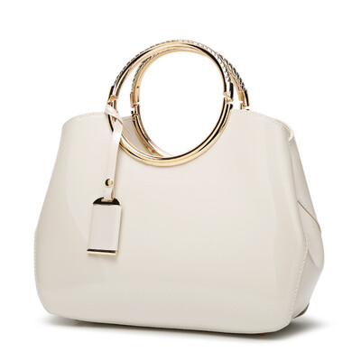 

CAROLING ANGEL Fashion Bright Patent Leather Handbags Messenger Bag Handbags Wild Shoulder Bag for Lady