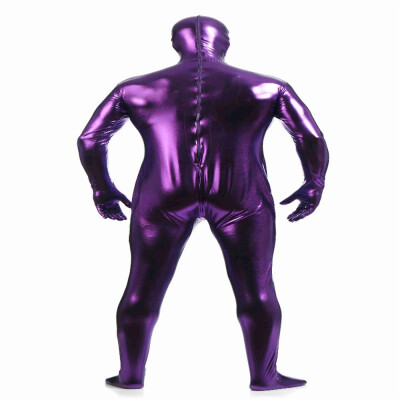 

Gesikai Mens Open Eyes Metallic Zentai Full Bodysuit Custom Made Back Zipper Second Skin Tights Suit Fancy Halloween Costumes