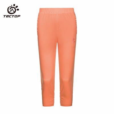 

Tectop Women Quick Dry Cropped Trousers Breathable Outdoor Sport Pants cratch&wear resistance no pilling Breathable a