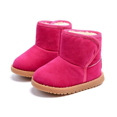 

Winter Warm Boys Girls Snow Boots Shoes Fashion Flat With Plush Child Kids Snow Boots Shoes 13-15 CM Baby Boots Toddler Shoes