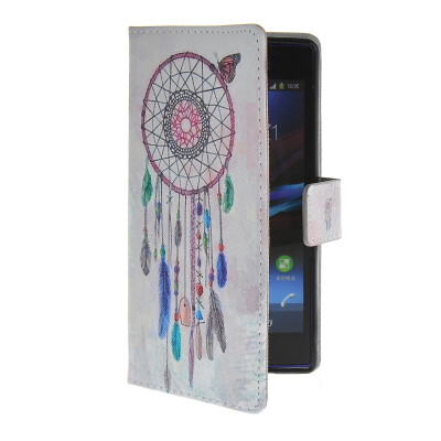 

MOONCASE Pattern Style Leather Side Flip Wallet Card Slot Pouch Stand Shell Back ЧЕХОЛ ДЛЯ Sony Xperia Z1 L39h