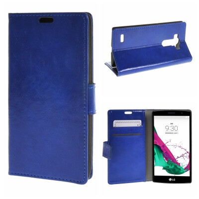 

MOONCASE for LG G4 Beat G4S Case Flip Leather Wallet Card Holder Bracket Back Pouch Case Cover Blue 03