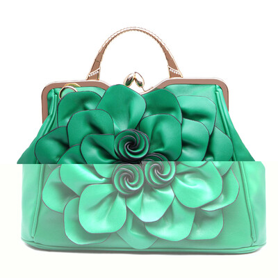 

Brand new women leather bag fashion leisure wild shoulder bag rose flowers pattern messenger bag ladies tote bags