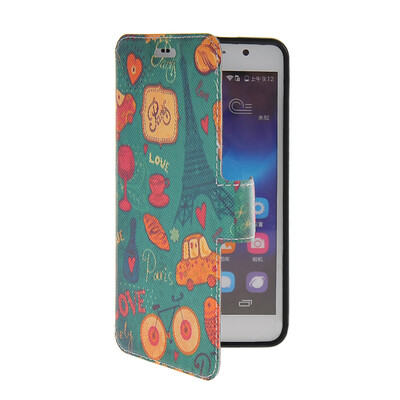 

MOONCASE Cute Pattern Leather Side Flip Pouch Stand Shell Back Case Cover for Huawei Honor 6