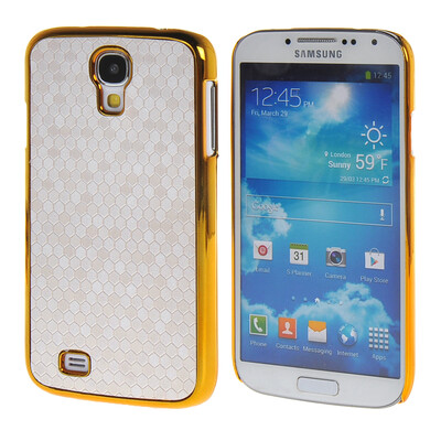 

MOONCASE Galsxy S4 Дело Золото Chrome Шкала фильмы стиль Твердый переплет чехол для Samsung i9500 S4 Galsxy белый