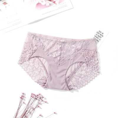 

Xia Weifang sexy lace breathable&comfortable womens underwear briefs 1033-1 light purple code