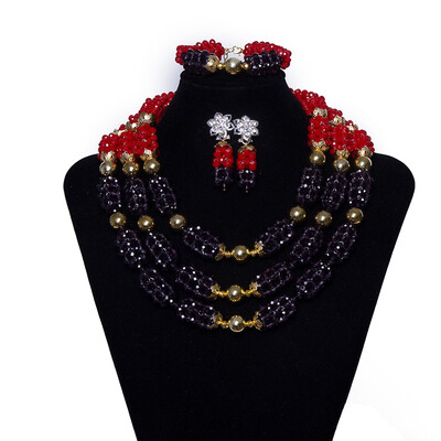 

Dubai Bridal Crystal Jewelry African Beaded Necklace Nigerian Wedding Beads Jewelry Set Light Green 3 Layered Bridal Jewelry Set