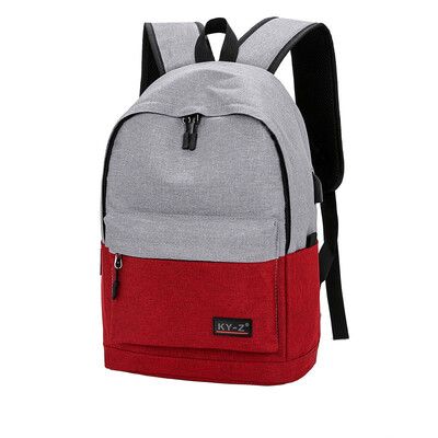 

ZHANAO2018 new student bag mens solid color backpack casual outdoor backpack
