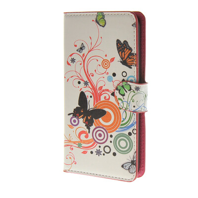 

MOONCASE Butterfly style Leather Side Flip Wallet Card Slot Stand Pouch Case Cover for Huawei Ascend Y635 a02
