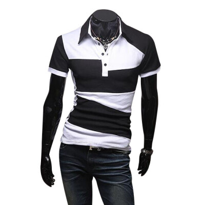 

Zogaa Men's Polo Shirt Fashion Contrast Color