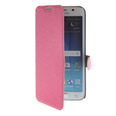 

MOONCASE Ultra thin matte surface Leather Wallet Flip Holster Pouch Stand Back Case Cover for Samsung Galaxy S6 Edge Hot pink