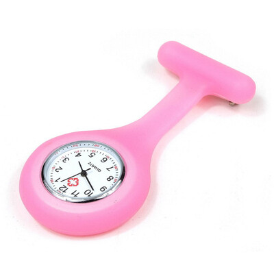 

Silicone Gel Nurses Pocket Fob Watch Infection Control Machine Washable PINK