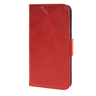 

MOONCASE Samsung Galaxy A7 Case Oil Skin Leather Card Flip Wallet Slot Bracket Back Case Cover Red