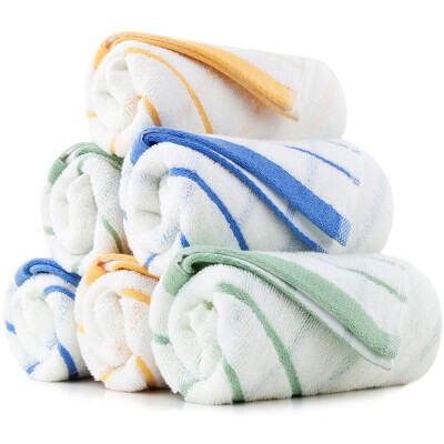 

Jingdong supermarket Sanli cotton color striped towel 32 × 71cm soft absorbent face wash towel mixed color 6