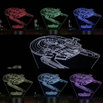 

3D LED Desk Lamp Illusion Colorful Plastic Base Table Night Light Multicolored Unique Shape Home Use Indoor Decoration Surprise