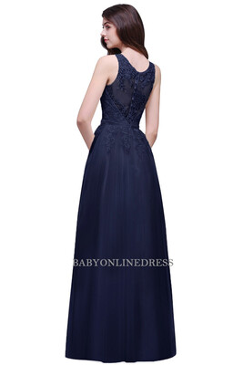 

Sexy Sheer Back Pink Lace Evening Dress Cheap Chiffon Evening Party Dresses 2018