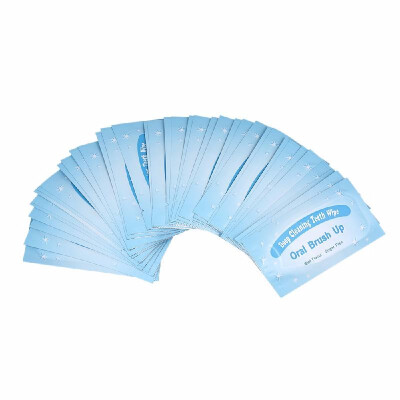 

50Pcs Finger Teeth Wipes Teeth Brush Ups Wipes Dental Clean Teeth Whitening Tool for Oral Deep Cleaning