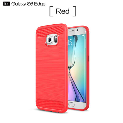 

For Samsung Galaxy S6 edge Carbon Fiber Phone Cases Soft TPU Anti-Knock Cover For Samsung Galaxy S6 edge Case