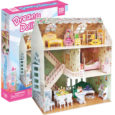 

CubicFun 3d three-dimensional puzzle model assembled toy assembled model DIY spell inserted building blocks model childrens handmade toys ladies house P645h